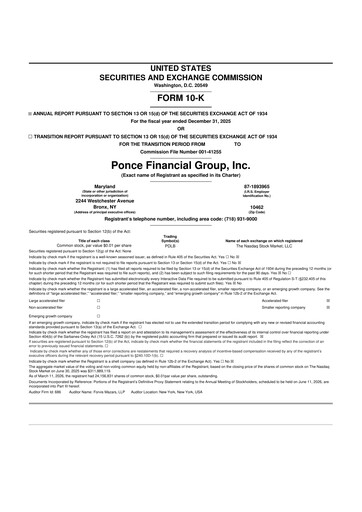 Thumbnail Ponce Financial Group 10-K Annual Report 2025