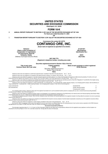 Thumbnail Contango Ore 10-K Annual Report 2025