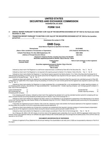 Thumbnail QNB Corp. 10-K Annual Report 2025