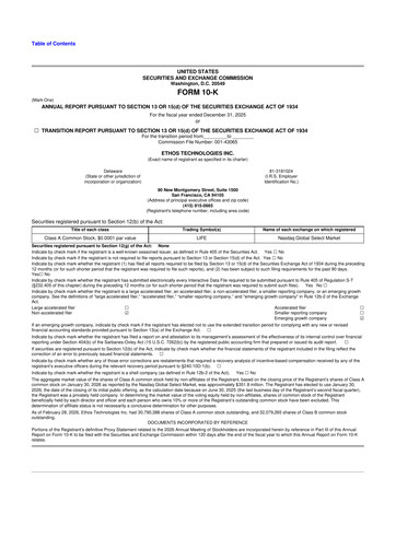 Vorschaubild Ethos Technologies 10-K Jahresbericht 2025