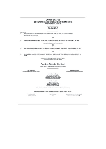 Thumbnail Genius Sports 20-F Annual Report 2025