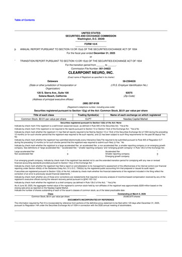 Miniature ClearPoint Neuro 10-K Rapport annuel 2025