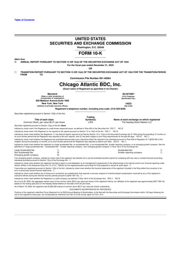 Thumbnail Chicago Atlantic BDC 10-K Annual Report 2025