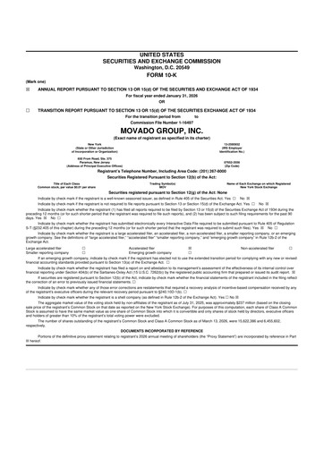 Thumbnail Movado Group 10-K Annual Report 2026