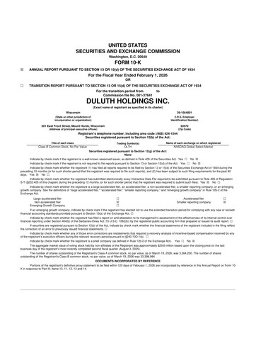 Thumbnail Duluth Holdings 10-K Annual Report 2026