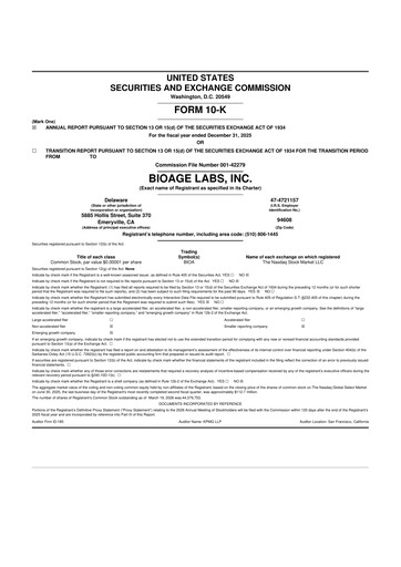 Thumbnail BioAge Labs 10-K Annual Report 