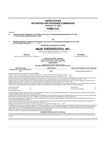 Thumbnail Maze Therapeutics 10-K Annual Report 
