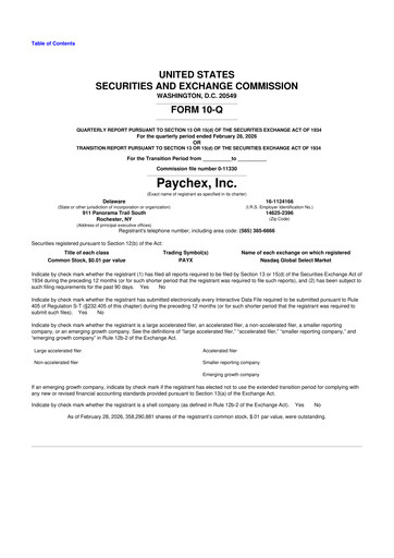 Thumbnail Paychex 10-Q Quarterly Report FY2026 