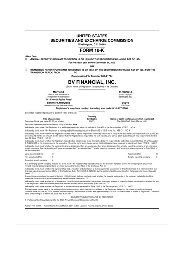 Thumbnail BV Financial 10-K Annual Report 2025