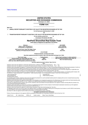 Thumbnail NexPoint Diversified Real Estate Trust 10-K Annual Report 2025