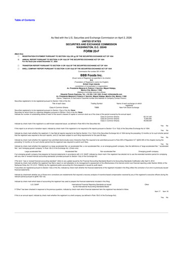 Thumbnail BBB Foods 20-F Annual Report 2025