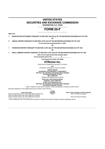 Thumbnail ATRenew 20-F Annual Report 