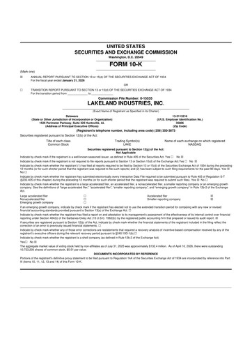 Thumbnail Lakeland Industries
 10-K Annual Report 