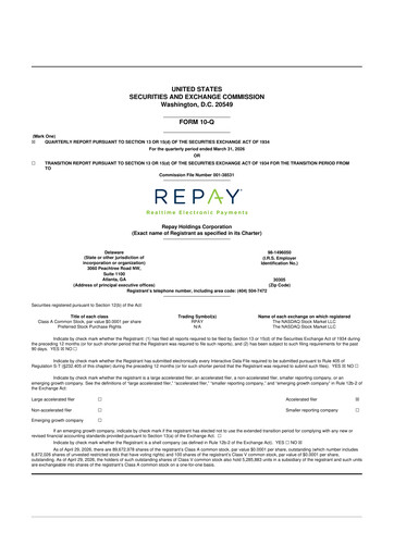 Thumbnail Repay Holdings 10-Q Quarterly Report FY 