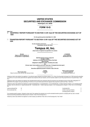 Thumbnail Tempus AI 10-Q Quarterly Report FY 