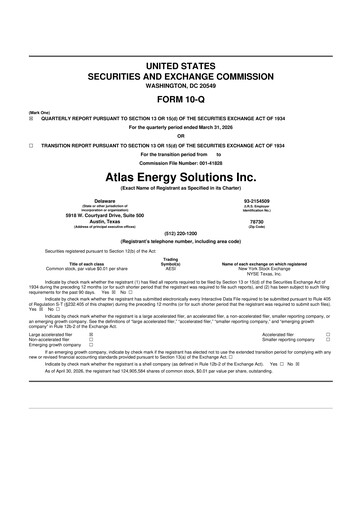 Thumbnail Atlas Energy Solutions 10-Q Quarterly Report FY 