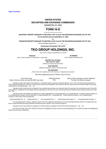 Thumbnail TKO Group Holdings 10-Q Quarterly Report FY 
