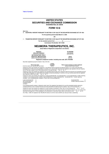 Thumbnail Neumora Therapeutics 10-Q Quarterly Report FY 