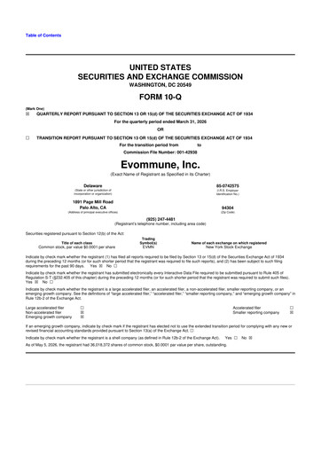Thumbnail Evommune 10-Q Quarterly Report FY 