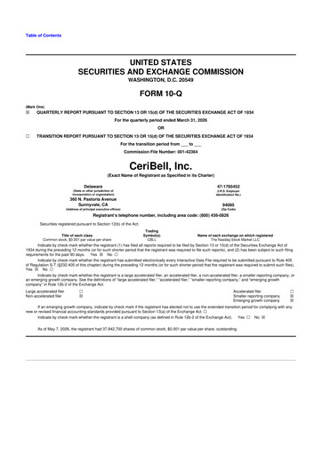 Thumbnail CeriBell 10-Q Quarterly Report FY 