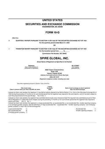 Miniature Spire Global 10-Q Rapport trimestriel  