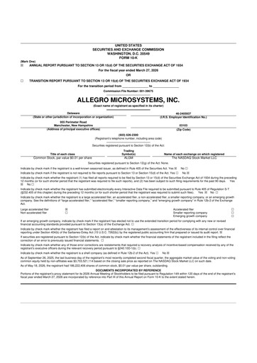 Thumbnail Allegro MicroSystems 10-K Annual Report 2026