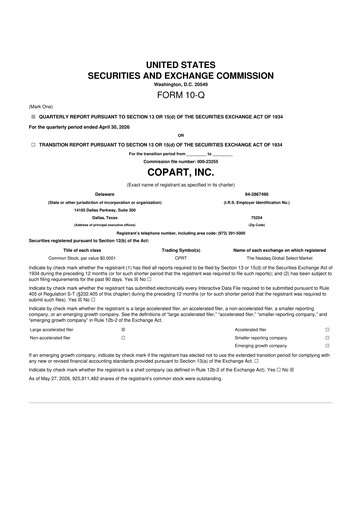 Thumbnail Copart
 10-Q Quarterly Report FY2026 