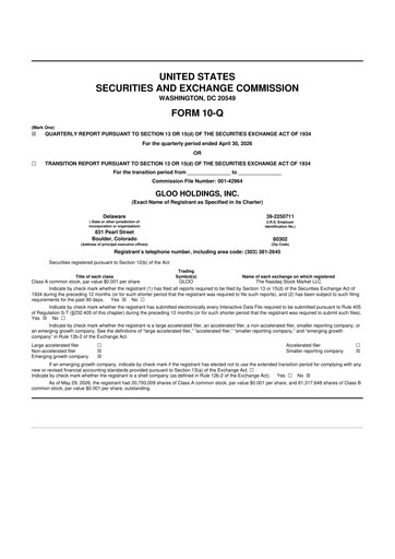 Miniature Gloo Holdings 10-Q Rapport trimestriel 2026 