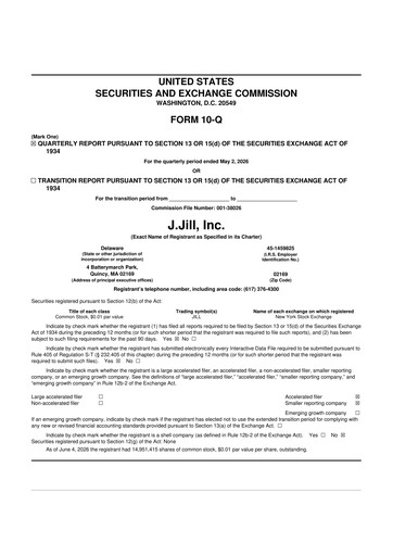 Thumbnail J.Jill
 10-Q Quarterly Report FY2026 