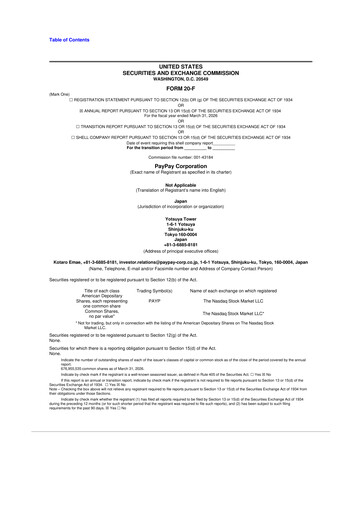 Vorschaubild PayPay Corporation 20-F Jahresbericht 2026