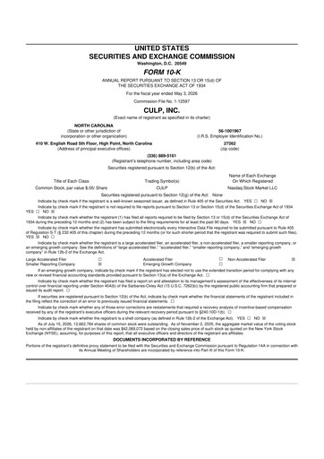 Thumbnail Culp, Inc. 10-K Annual Report 2026