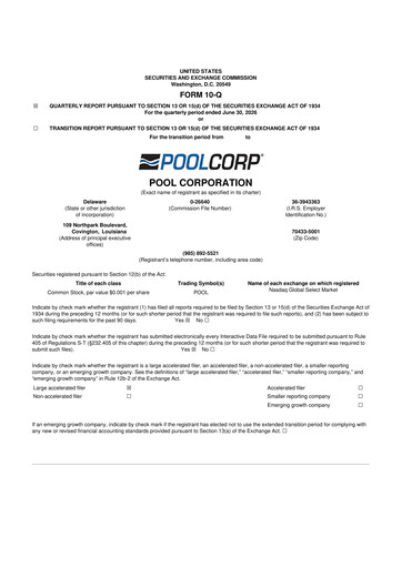 Thumbnail POOLCORP 10-Q Quarterly Report FY2026 