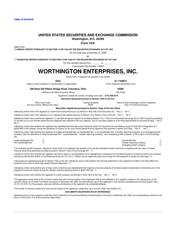 Thumbnail Worthington Enterprises 10-K Annual Report 2026
