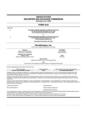 Miniature FibroBiologics 10-Q Rapport trimestriel 2026 