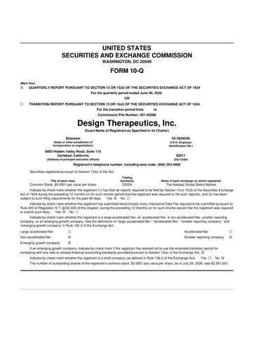 Miniature Design Therapeutics 10-Q Rapport trimestriel 2026 