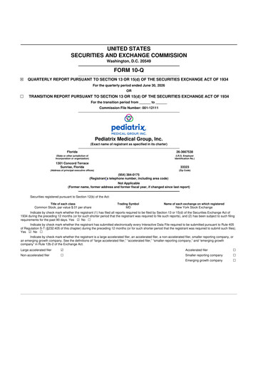 Thumbnail Pediatrix Medical Group 10-Q Quarterly Report FY2026 