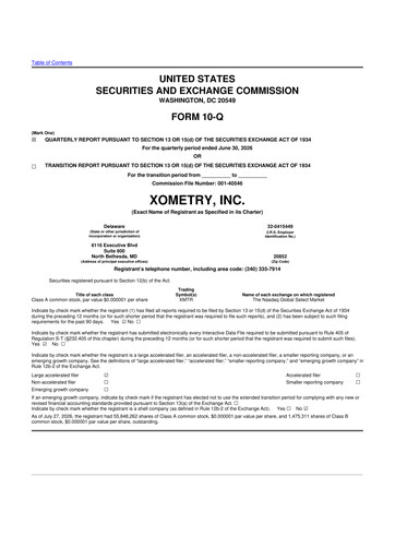 Thumbnail Xometry 10-Q Quarterly Report FY2026 
