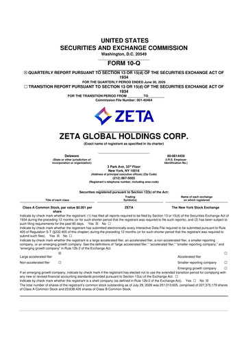 Miniature Zeta Global 10-Q Rapport trimestriel 2026 