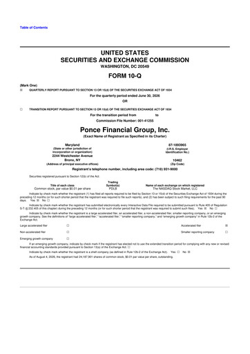 Vorschaubild Ponce Financial Group 10-Q Quartalsbericht 2026 
