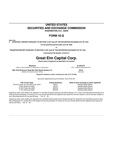 Thumbnail Great Elm Capital
 10-Q Quarterly Report FY2026 