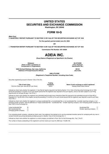Thumbnail Adeia 10-Q Quarterly Report FY2026 