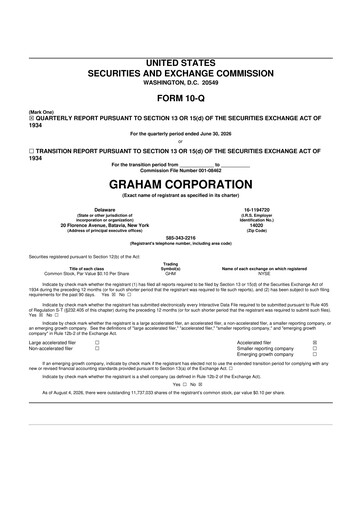 Vorschaubild Graham Corporation
 10-Q Quartalsbericht 2026 