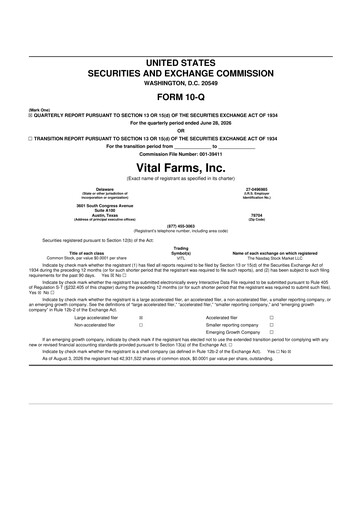 Thumbnail Vital Farms 10-Q Quarterly Report FY2026 
