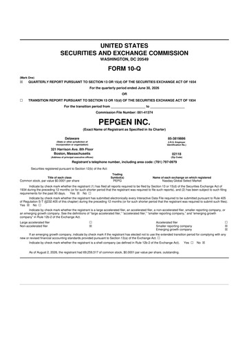 Miniature PepGen 10-Q Rapport trimestriel 2026 