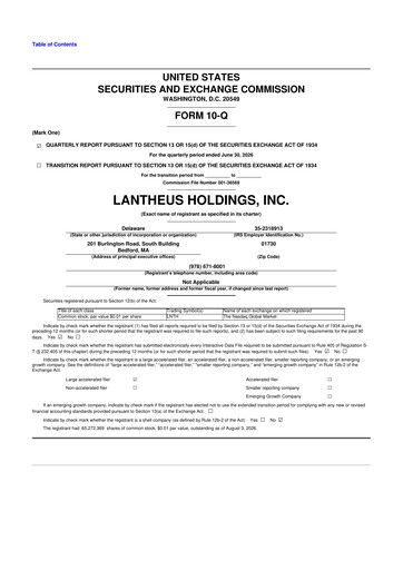 Thumbnail Lantheus Holdings 10-Q Quarterly Report FY2026 