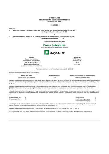 Thumbnail Paycom
 10-Q Quarterly Report FY2026 