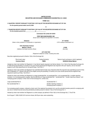 Vorschaubild First Mid Bancshares 10-Q Quartalsbericht 2026 