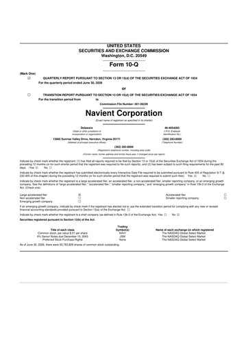 Vorschaubild Navient 10-Q Quartalsbericht 2026 