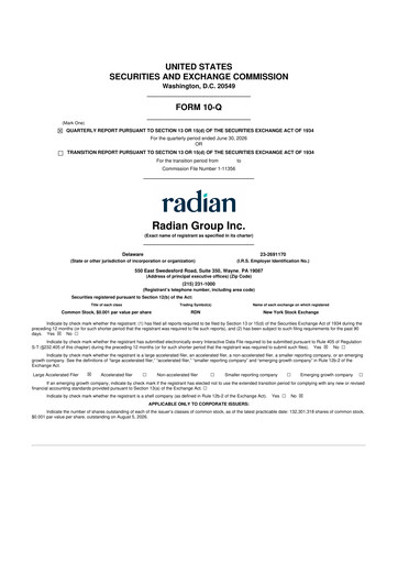 Thumbnail Radian Group
 10-Q Quarterly Report FY2026 