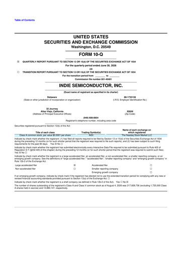 Thumbnail indie Semiconductor 10-Q Quarterly Report FY2026 